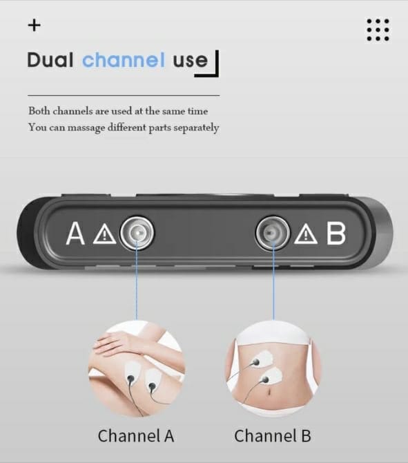 PowerPulse Dual Channel TENS EMS Unit 24 Modes Muscle Stimulator for Pain Relief Therapy, Electronic Pulse Massager Muscle Massager